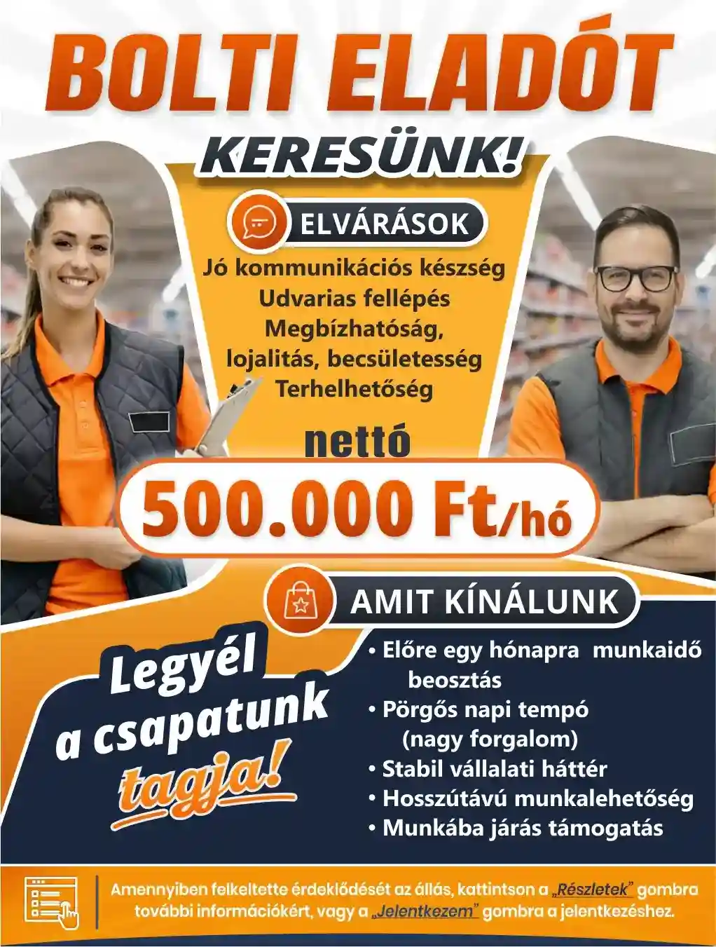 Bolti eladót keresünk